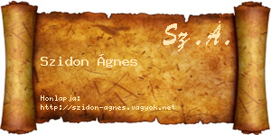Szidon Ágnes névjegykártya